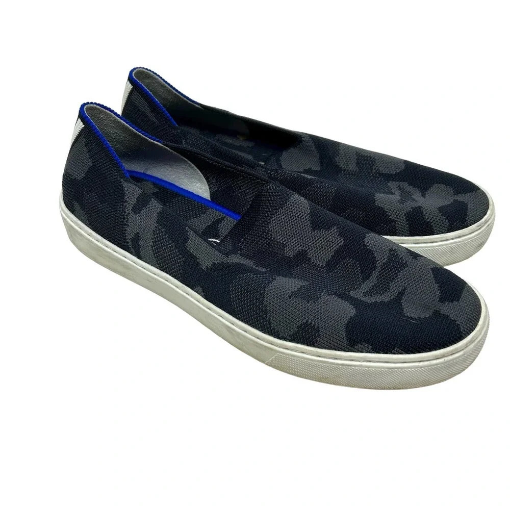 Rothy's The Original Slip On Sneaker Gray Black Camo Print Size US 8